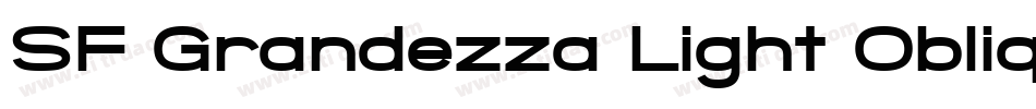 SF Grandezza Light Oblique字体转换
